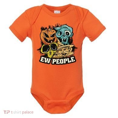 Ew People Halloween Baby Bodysuit