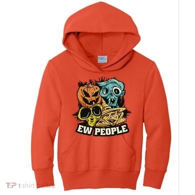 Ew People Halloween Kids Hoodie