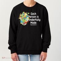 Each Person Is Wonderfully Made Christian Autism Women's Sweatshirt thumb 0