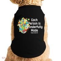 Each Person Is Wonderfully Made Christian Autism Doggie Tank thumb 0