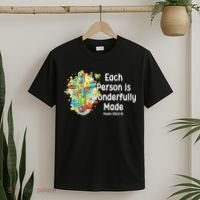 Each Person Is Wonderfully Made Christian Autism T-Shirt thumb 2