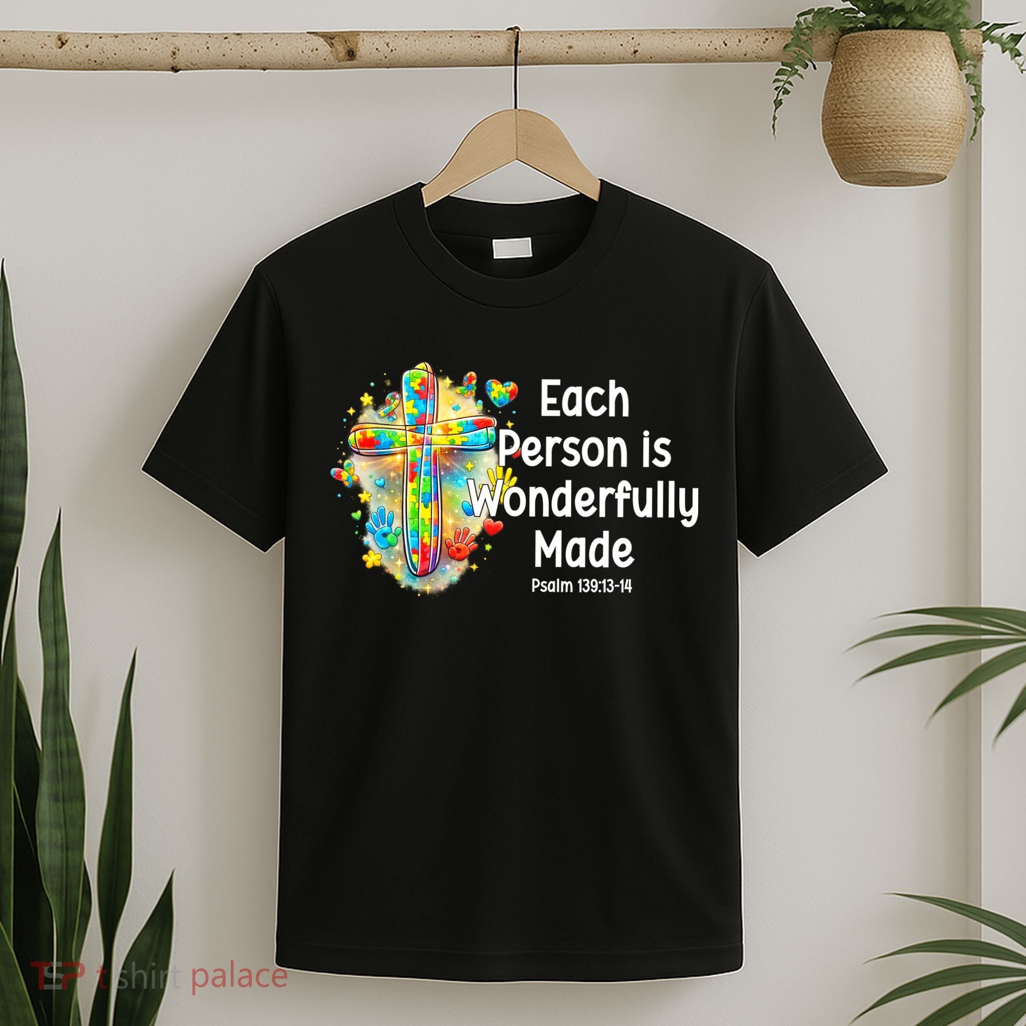 Each Person Is Wonderfully Made Christian Autism T-Shirt
