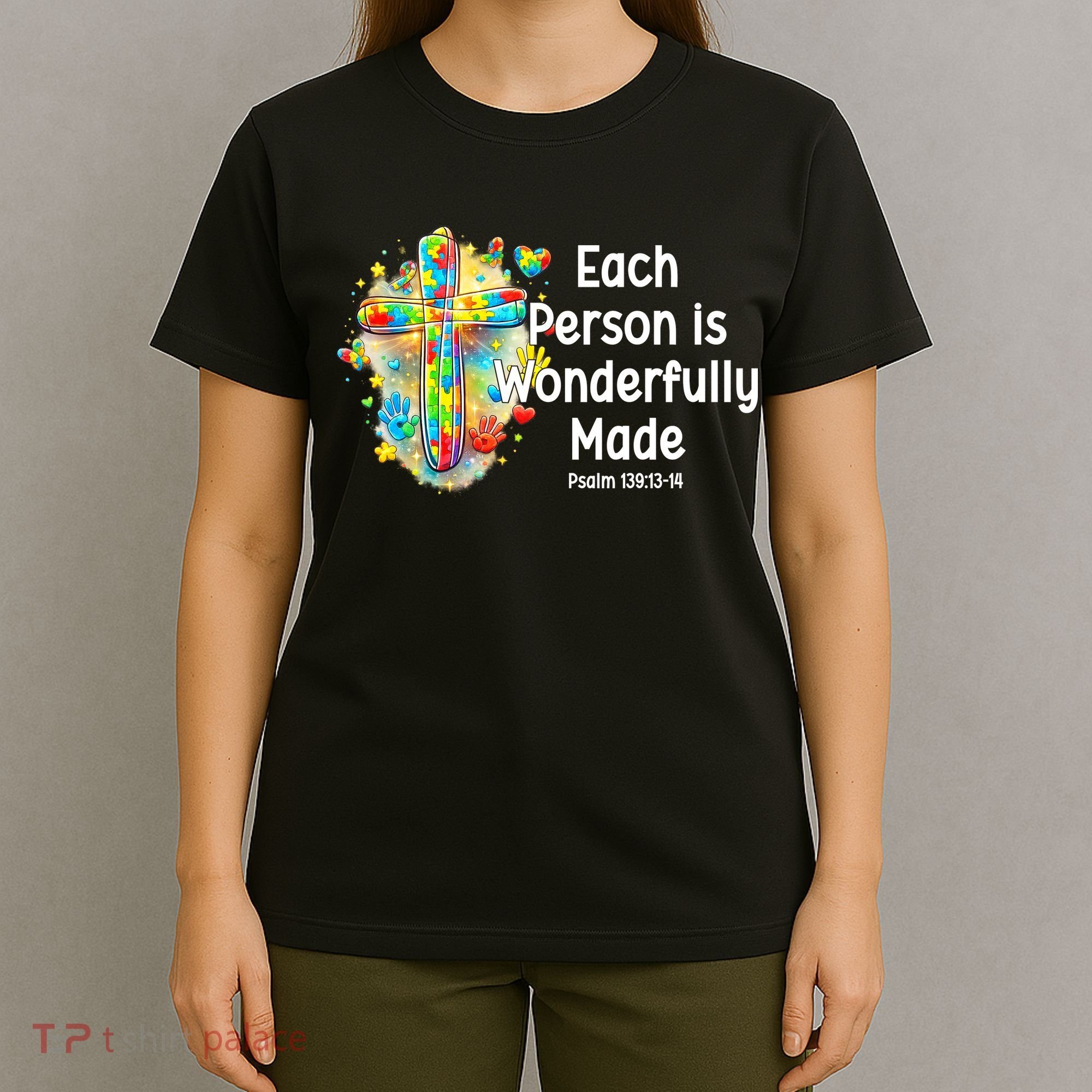 Each Person Is Wonderfully Made Christian Autism T-Shirt