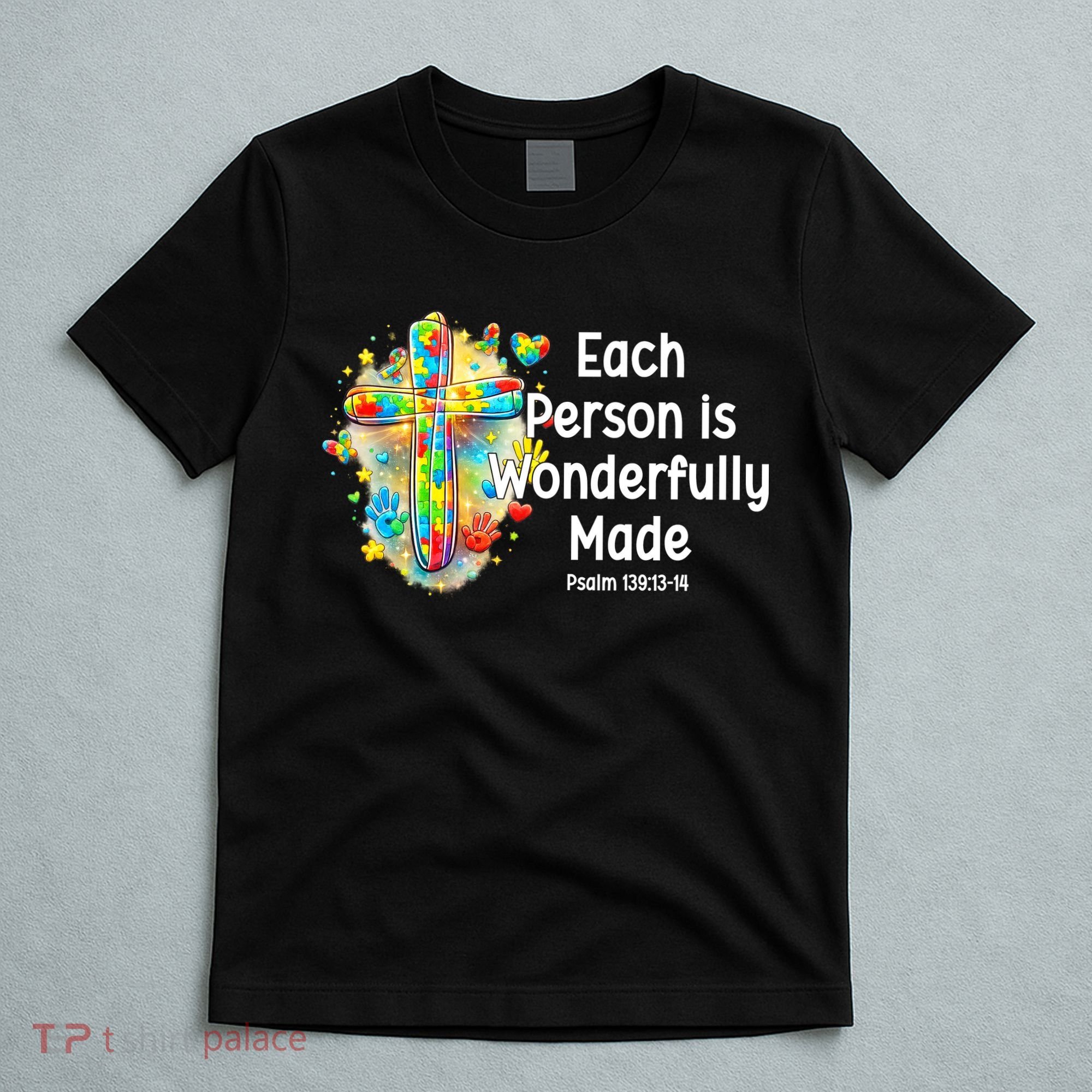Each Person Is Wonderfully Made Christian Autism T-Shirt