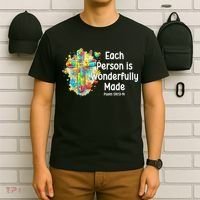 Each Person Is Wonderfully Made Christian Autism T-Shirt thumb 6
