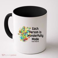 Each Person Is Wonderfully Made Christian Autism Coffee Mug thumb 0