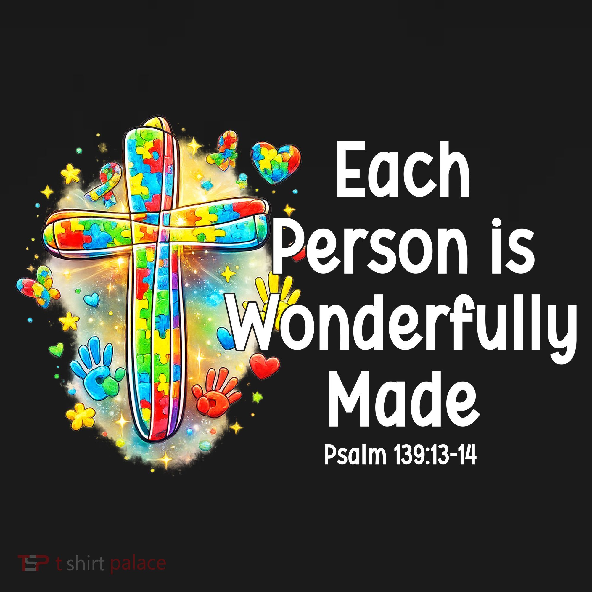 Each Person Is Wonderfully Made Christian Autism Women's Hoodie