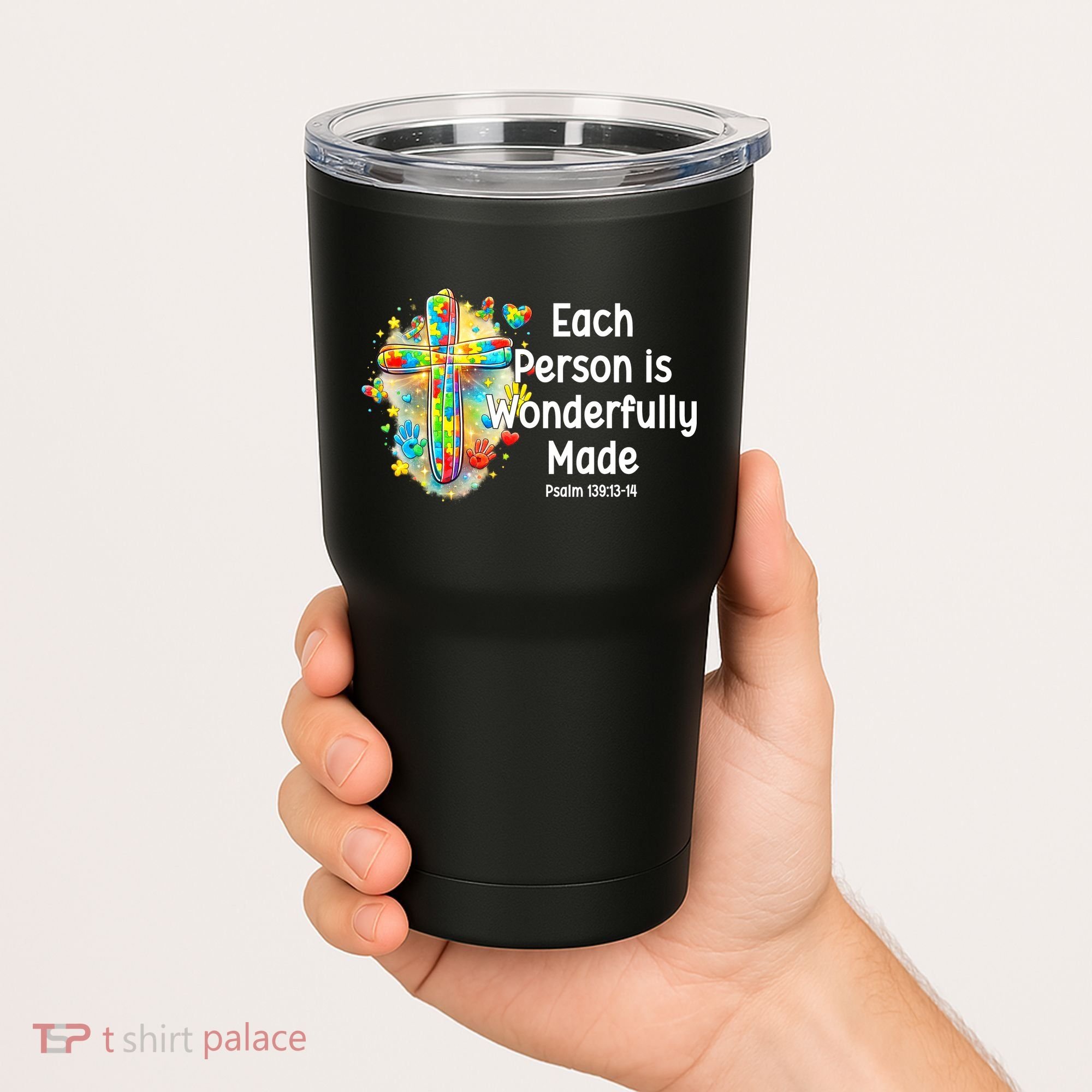 Each Person Is Wonderfully Made Christian Autism Tumbler