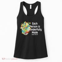 Each Person Is Wonderfully Made Christian Autism Women's Tank Top thumb 0
