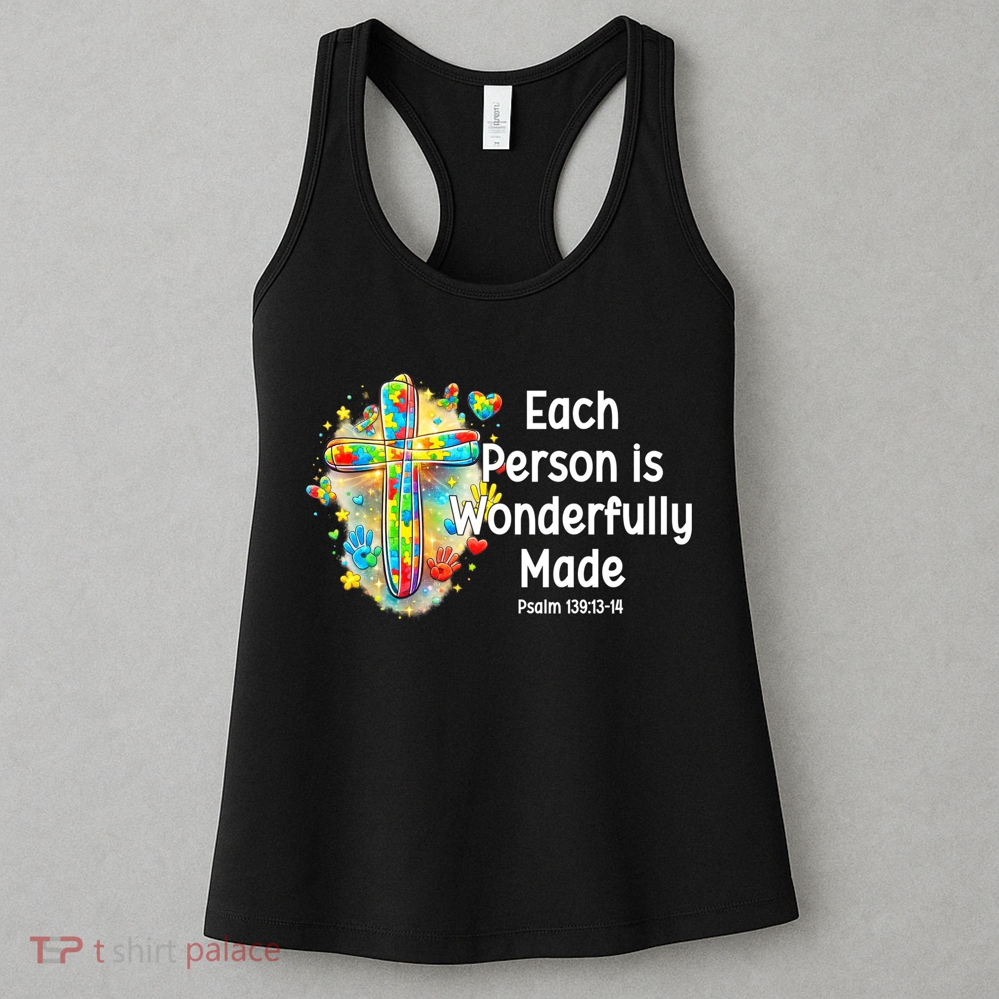 Each Person Is Wonderfully Made Christian Autism Women's Tank Top