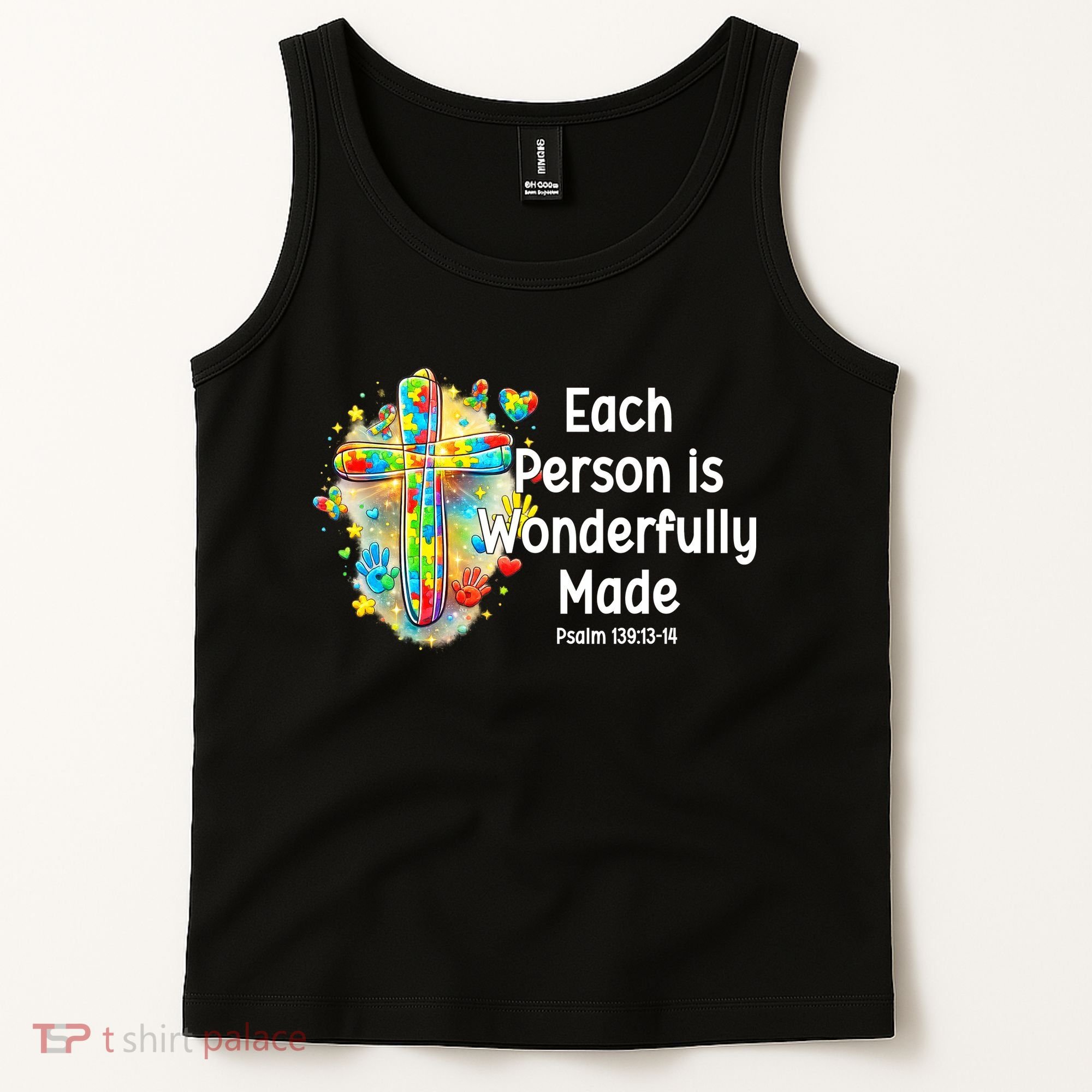 Each Person Is Wonderfully Made Christian Autism Tank Top