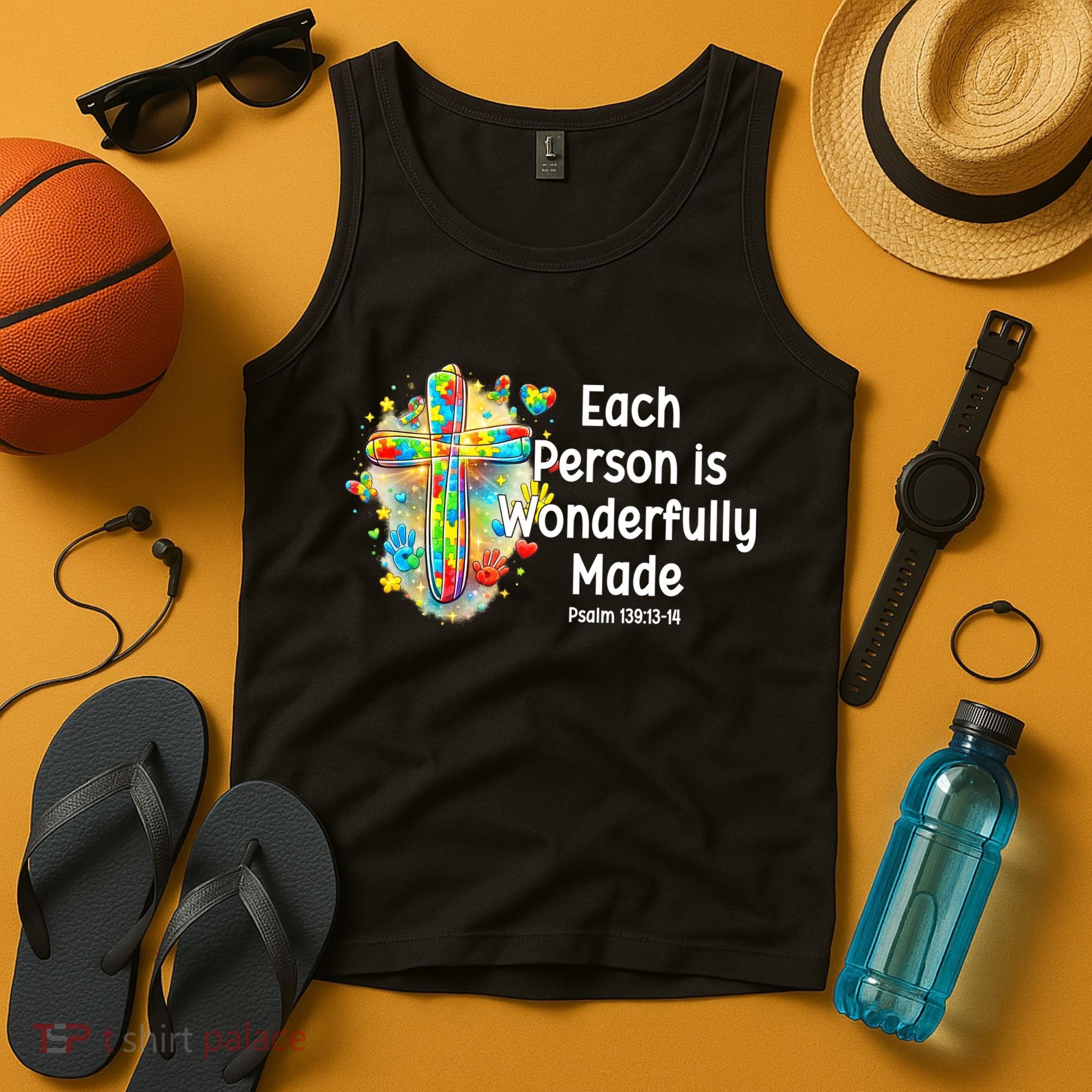 Each Person Is Wonderfully Made Christian Autism Tank Top