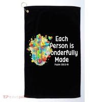 Each Person Is Wonderfully Made Christian Autism Golf Towel thumb 0