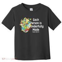 Each Person Is Wonderfully Made Christian Autism Toddler T-Shirt thumb 0