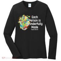 Each Person Is Wonderfully Made Christian Autism Women's Long Sleeve Shirt thumb 0