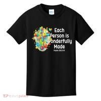 Each Person Is Wonderfully Made Christian Autism Kids T-Shirt thumb 0