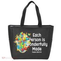 Each Person Is Wonderfully Made Christian Autism Tote Bag thumb 0