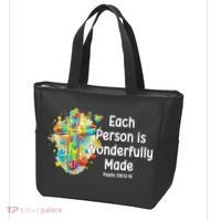 Each Person Is Wonderfully Made Christian Autism Tote Bag thumb 3