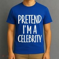 Easy Pretend I'm Celebrity Costume For Famous Halloween Cute Gift T-Shirt thumb 3