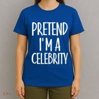 Easy Pretend I'm Celebrity Costume For Famous Halloween Cute Gift T-Shirt thumb 4