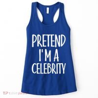 Easy Pretend I'm Celebrity Costume For Famous Halloween Cute Gift Women's Tank Top thumb 0