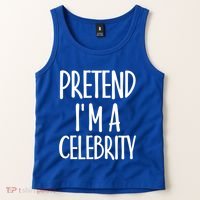 Easy Pretend I'm Celebrity Costume For Famous Halloween Cute Gift Tank Top thumb 2