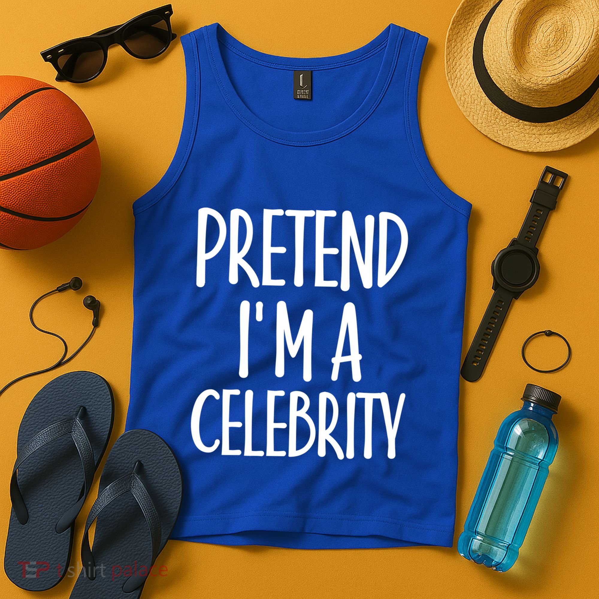Easy Pretend I'm Celebrity Costume For Famous Halloween Cute Gift Tank Top