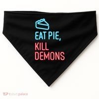 Eat Pie Kill Demons Supernatural USA-Made Doggie Bandana thumb 0