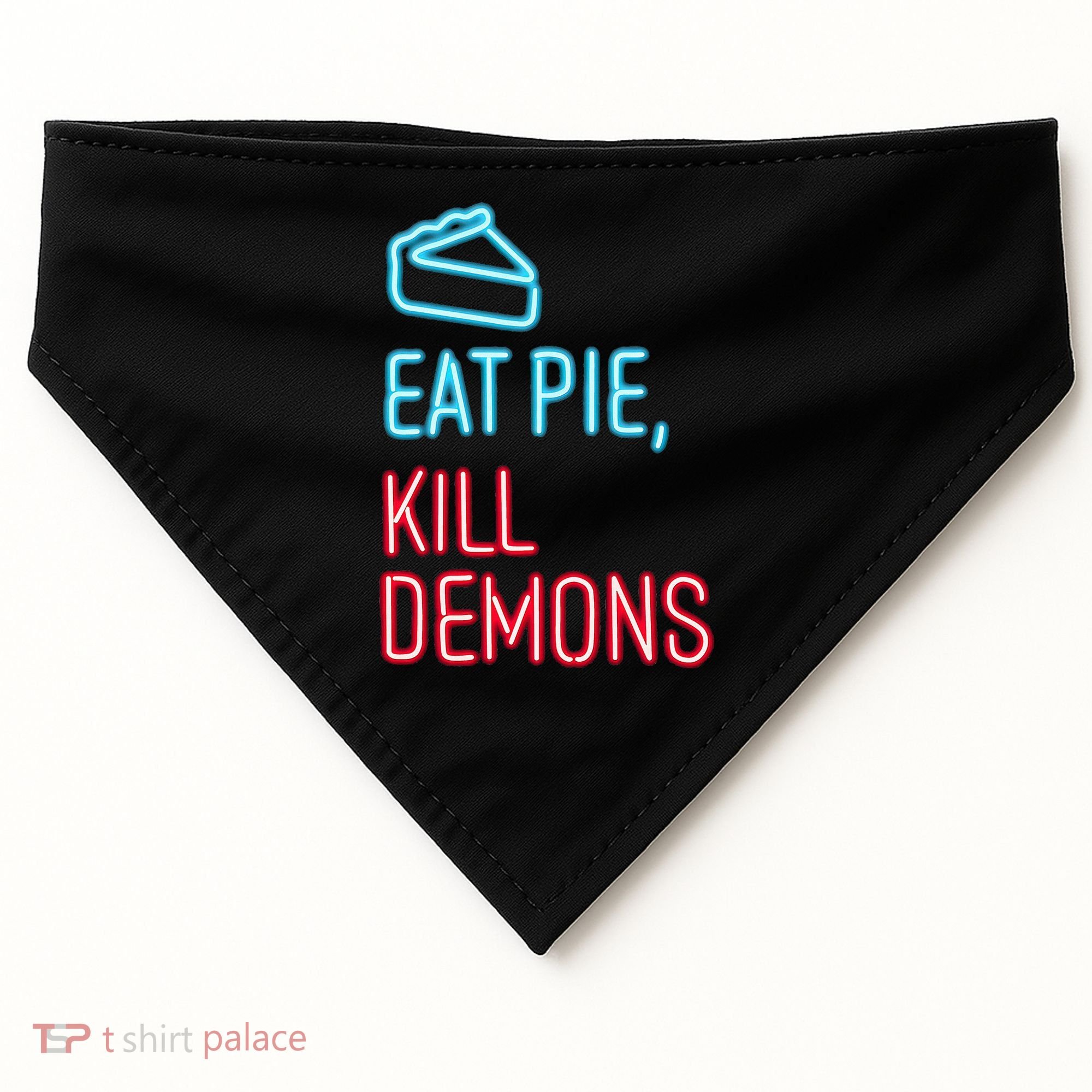 Eat Pie Kill Demons Supernatural USA-Made Doggie Bandana