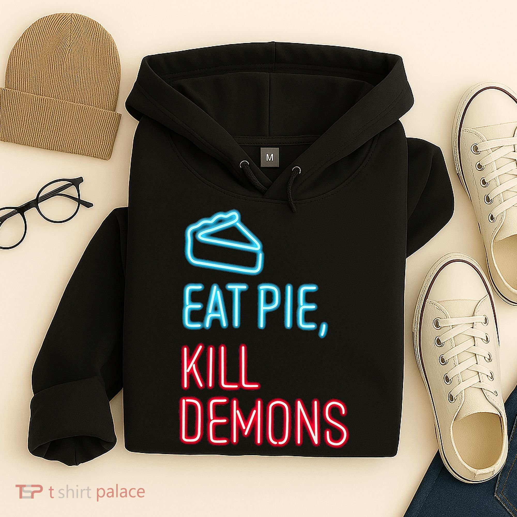 Eat Pie Kill Demons Supernatural Hoodie