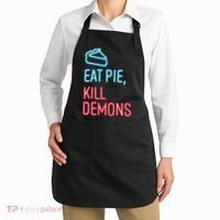Eat Pie Kill Demons Supernatural Apron thumb 2