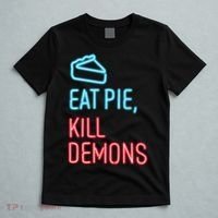Eat Pie Kill Demons Supernatural T-Shirt thumb 5