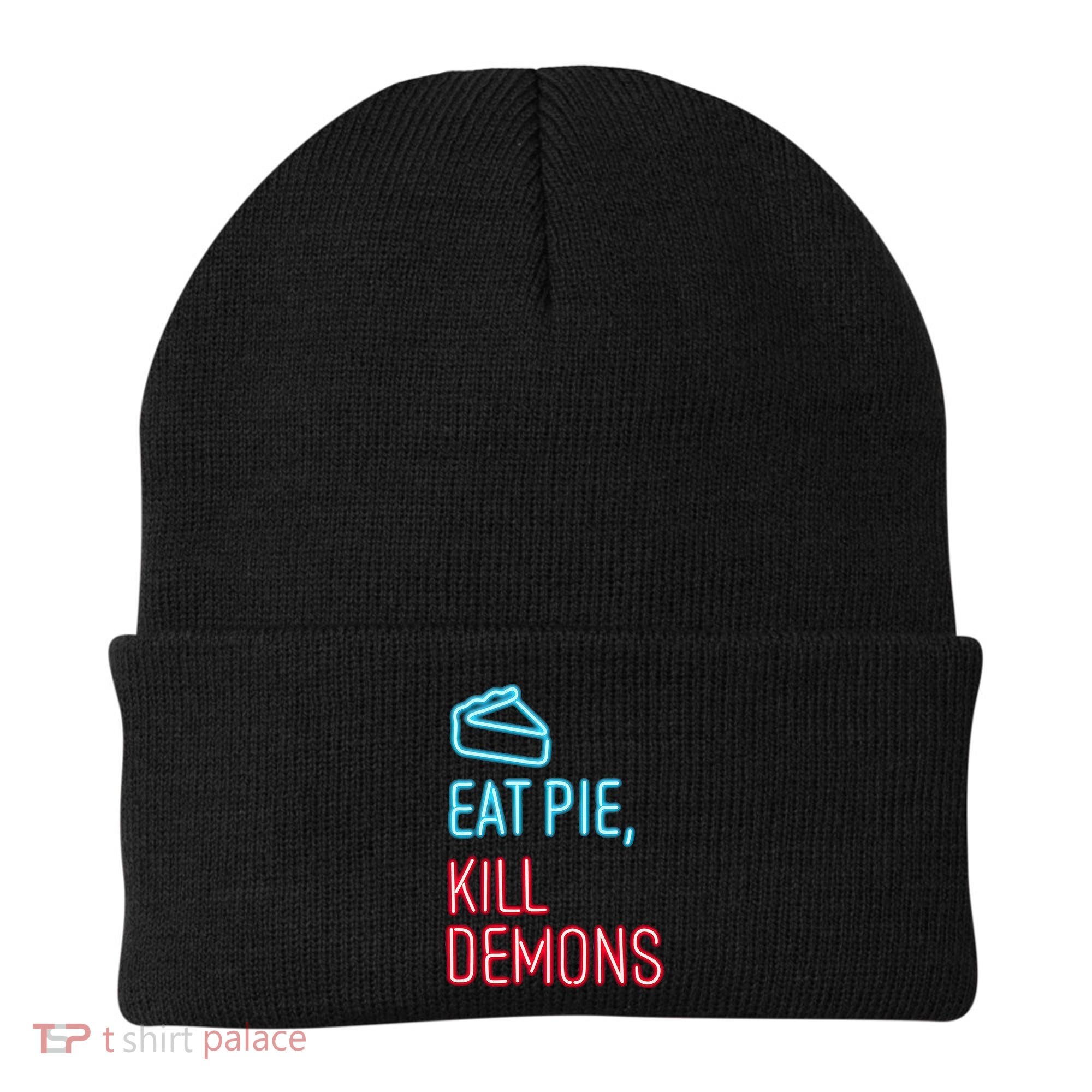 Eat Pie Kill Demons Supernatural Beanie