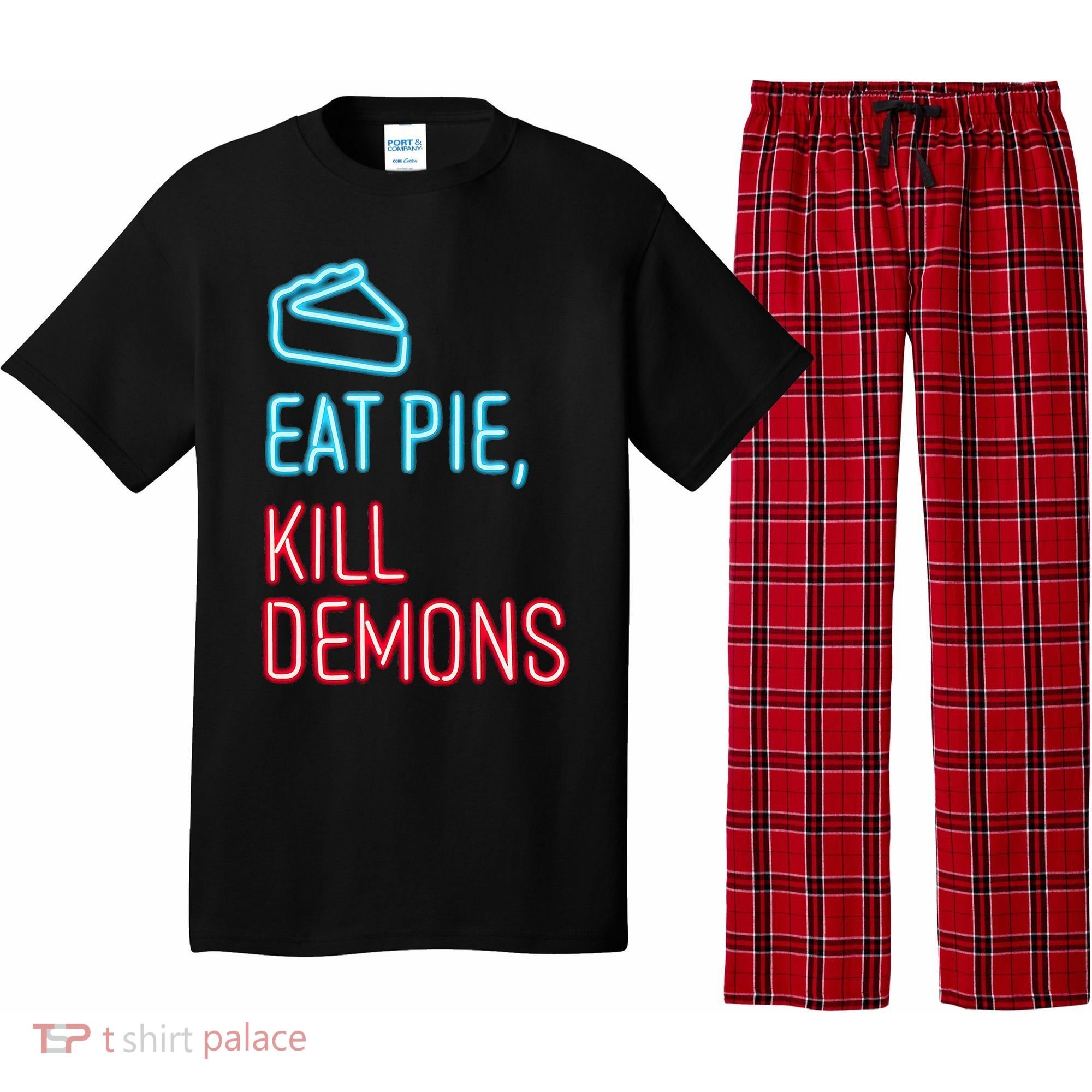 Eat Pie Kill Demons Supernatural Pajama Set
