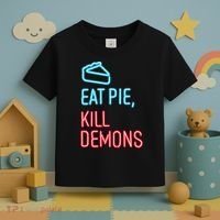 Eat Pie Kill Demons Supernatural Toddler T-Shirt thumb 3