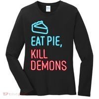 Eat Pie Kill Demons Supernatural Women's Long Sleeve Shirt thumb 0