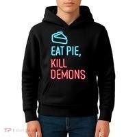 Eat Pie Kill Demons Supernatural Kids Hoodie thumb 4