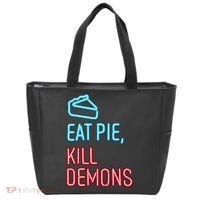 Eat Pie Kill Demons Supernatural Tote Bag thumb 0