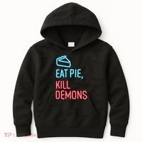 Eat Pie Kill Demons Supernatural Kids Hoodie thumb 0
