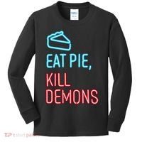 Eat Pie Kill Demons Supernatural Kids Long Sleeve Shirt thumb 0