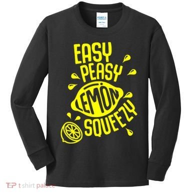 Easy Peasy Lemon Squeezy Kids Long Sleeve Shirt