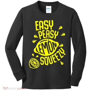 Easy Peasy Lemon Squeezy Kids Long Sleeve Shirt