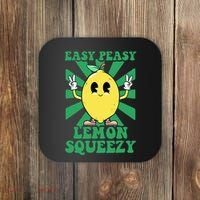 Easy Peasy Lemon Squeezy Lemonade Ceo Funny Lemon Lemonade Coaster thumb 0
