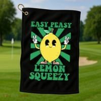 Easy Peasy Lemon Squeezy Lemonade Ceo Funny Lemon Lemonade Golf Towel thumb 1