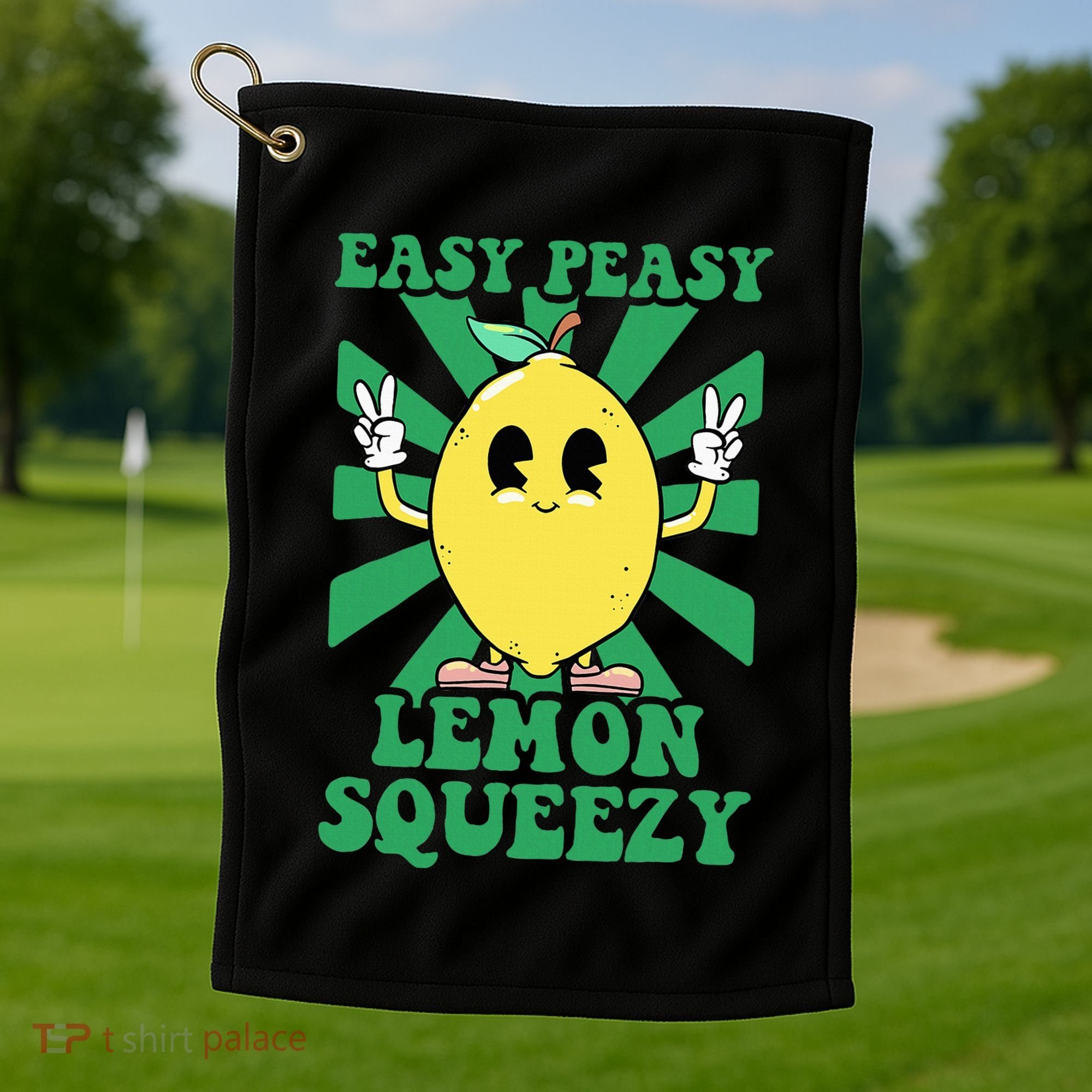 Easy Peasy Lemon Squeezy Lemonade Ceo Funny Lemon Lemonade Golf Towel