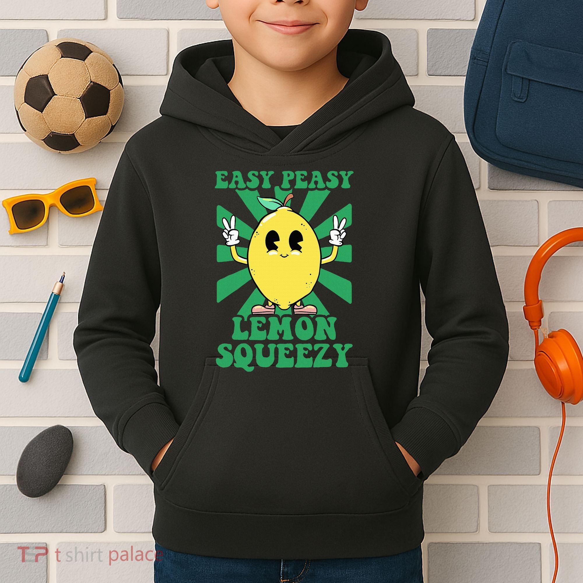 Easy Peasy Lemon Squeezy Lemonade Ceo Funny Lemon Lemonade Kids Hoodie
