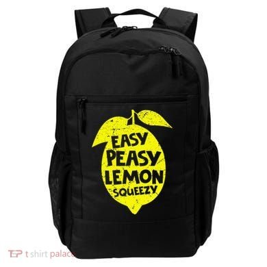 Easy Peasy Lemon Squeezy Funny Lemon Summer Lemonade Backpack