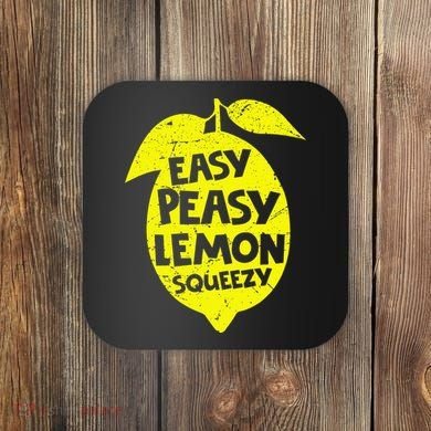 Easy Peasy Lemon Squeezy Funny Lemon Summer Lemonade Coaster