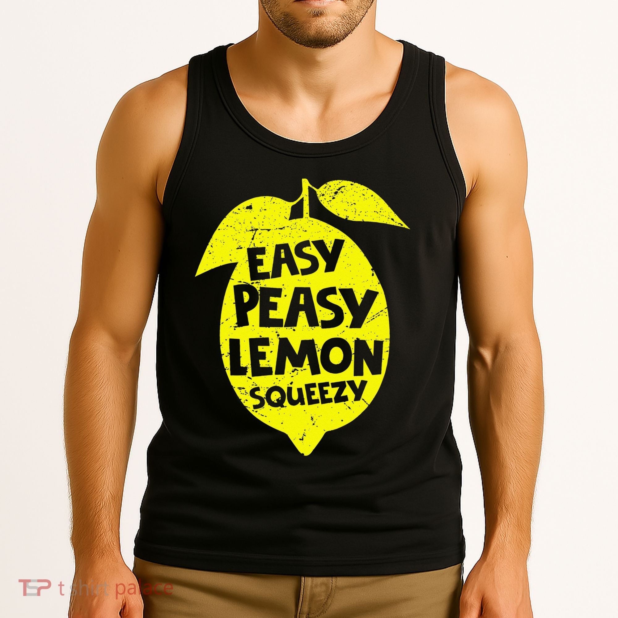 Easy Peasy Lemon Squeezy Funny Lemon Summer Lemonade Tank Top
