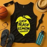 Easy Peasy Lemon Squeezy Funny Lemon Summer Lemonade Tank Top thumb 4